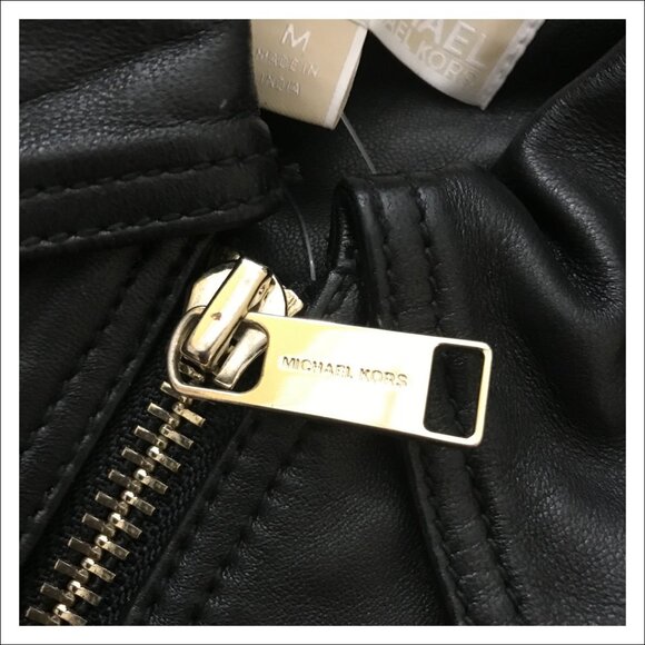 Michael for Michael Kors Faux Leather Bomber Jacket Sample  - Med - NWT  If new - Picture 6 of 10